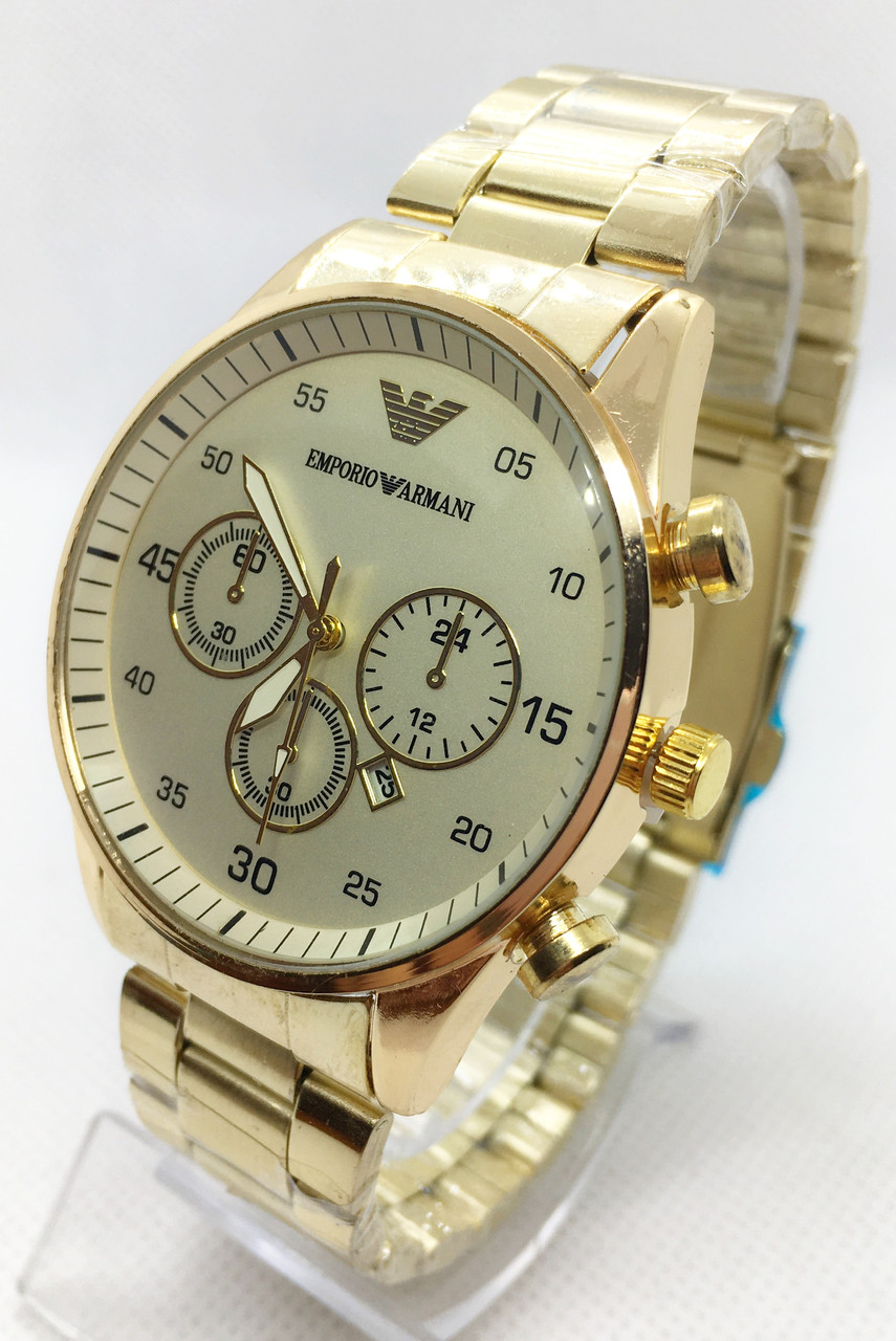 Годинник чоловічий наручний Emporio Armani (Емпоріо Армані), золотисті ( код: IBW680Y )
