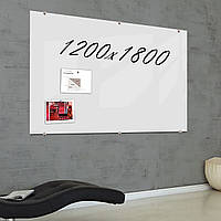 Стеклянная маркерная магнитная доска 1800*1200мм Белая