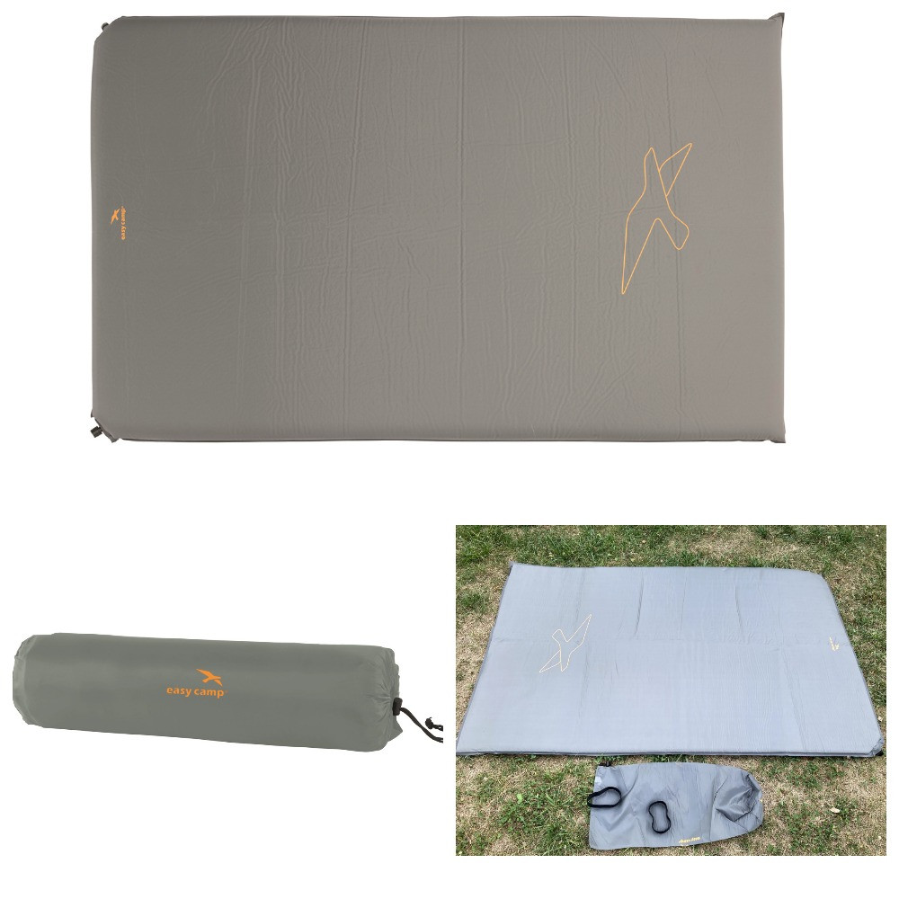 Килимок самонадувний Easy Camp Self-inflating Siesta Mat Double 10 cm Grey (300056)