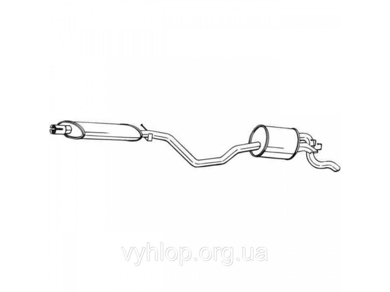 Глушник Фіат Пунто (Fiat Punto) 95-01 (287-869) Bosal алюминизированный