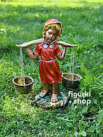 Садовая фигура "Девочка с вёдрами "47 см