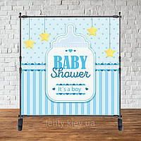 Банер 2х2м "Baby Shower (Бебі шауер/Гендер паті" - Фотозона (вініловий) - Пляшка