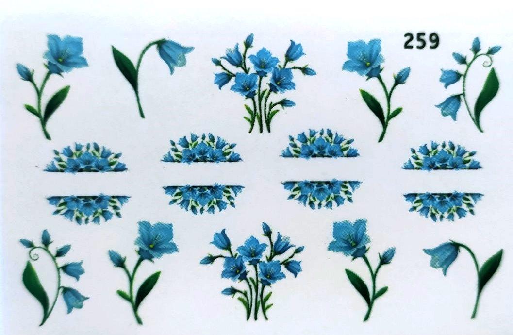 Водні наклейки (слайдер дизайн) для нігтів 259
