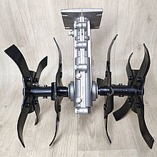 Насадка культиватор розпушувач для мотокоси 26 мм штанга (вал 9 шліців) на подшибниках