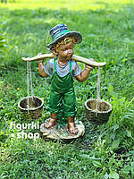 Садовая фигура "Мальчик с вёдрами " 50 см