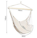 Гамак бразильське крісло гамаки Brasilia 130х100см Гойдалка Качеля Садовое кресло Карусель Подвесная качеля, фото 5