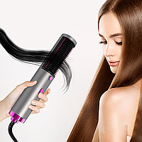 Фен-щетка расчёска-выпрямитель брашинг для сушки и укладки волос 3в1 Ramindong стайлер 800Вт