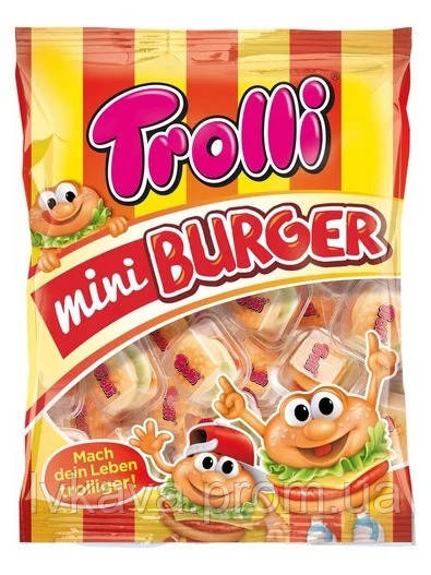 Желейні цукерки Trolli Mini Burger, 17 шт. х 10 г