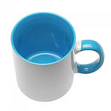 Чашка циліндрична з кольоровою серединкою та вушком ТОМ ПЛЮС 310 мл для друку логотипу, фото 2