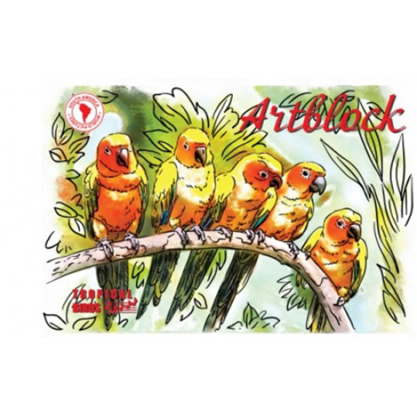 Альбом для малювання 12 аркушів скоба Офорт Птахи 120 г/м2 АА4212, фото 1