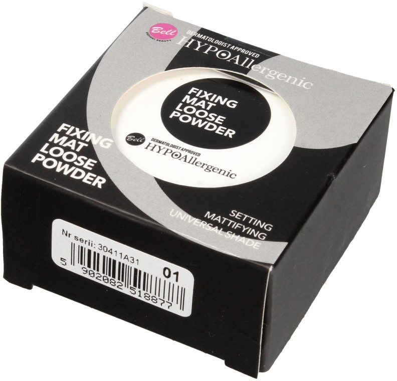 Розсипчаста гіпоалергенна пудра для обличчя Bell HypoAllergenic Fixing Mat Loose Powder 4,5 м