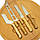 Сирна дерев'яна дошка + ножі Wood 30х39 см 18601-005, фото 3