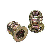 Гайка Муфта Меблева Різьбова D14 х M8 х L15 мм Набір 20 шт ЦЖ HX6 DIN 7965 Spec