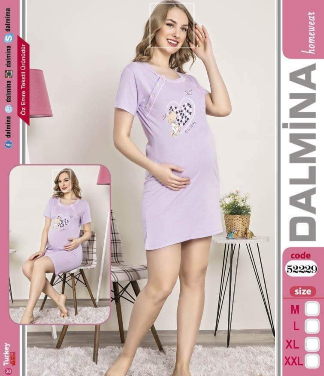 Нічна сорочка-сорочка для годування з 40 по 48р бавовна Туреччина, фото 1