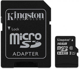 Карта пам'яті Kingston Micro SDHC 16GB