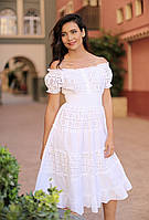Пляжное кружевное платье Fresh Cotton 619 F-1c 44(M) Белый