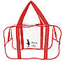 Прозорі сумки в пологовий будинок для майбутніх мам Mommy Bag р. S, M, L 3 шт. Прозора сумка в родзал червона, фото 3