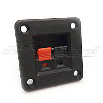 Гніздо колонкове (затискач) 2 контактне на квадратній панелі 42 х 42 мм, фото 4