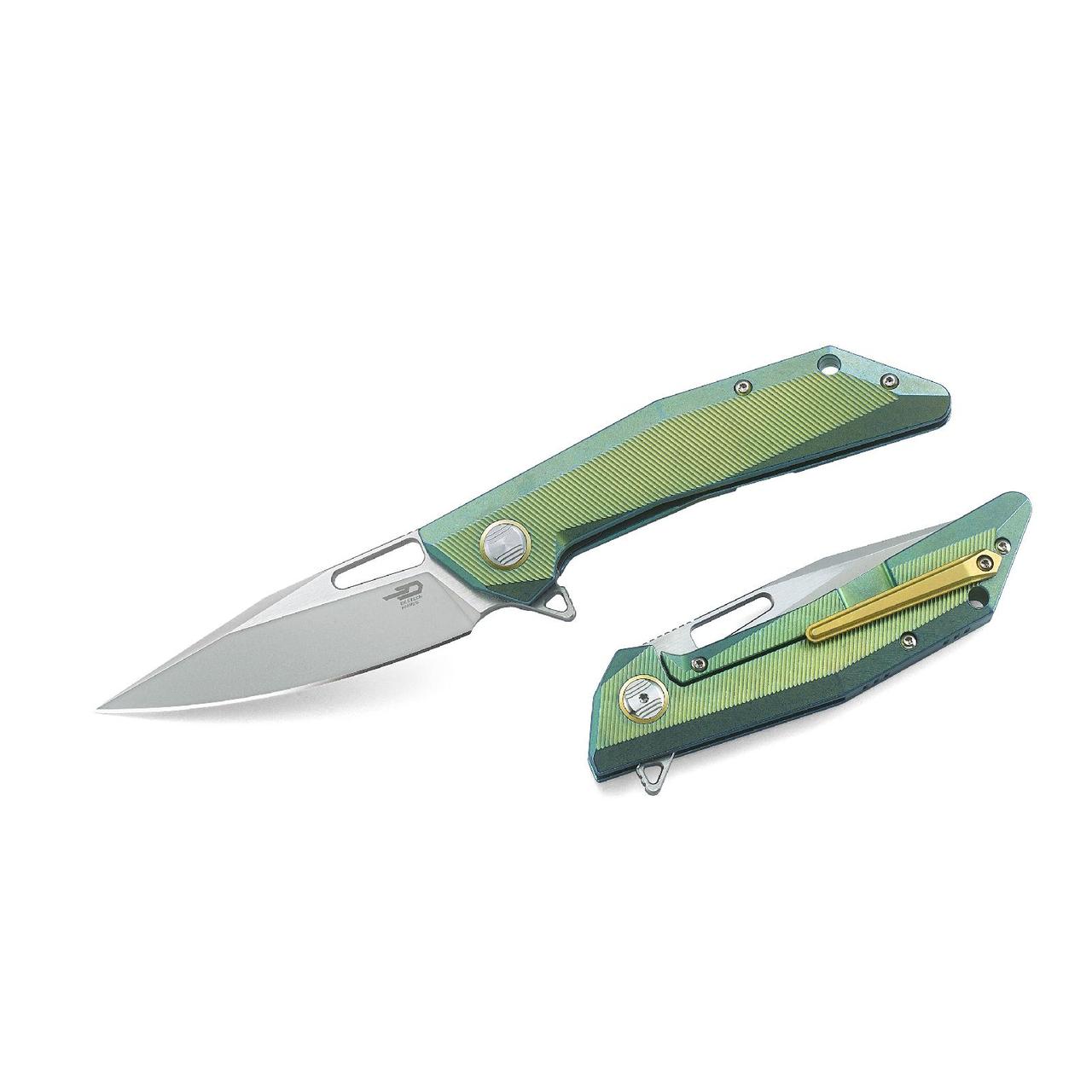 Bestech Knife Ніж складаний SHRAPNEL Green and Gold BT1802B
