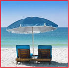 Складаний пляжний зонт з телескопічною ніжкою Umbrella Travel Pro, купол 2 метри, фото 10