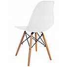 Кухонний стілець крісло В-173 FULL KD табурет на ніжках дерево бук у вітальню обідній стілець на кухню білий, фото 5