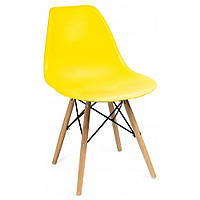 Кресло кухонное В-173 FULL KD табурет на ножках дерево бук в гостинную стул на кухню желтый