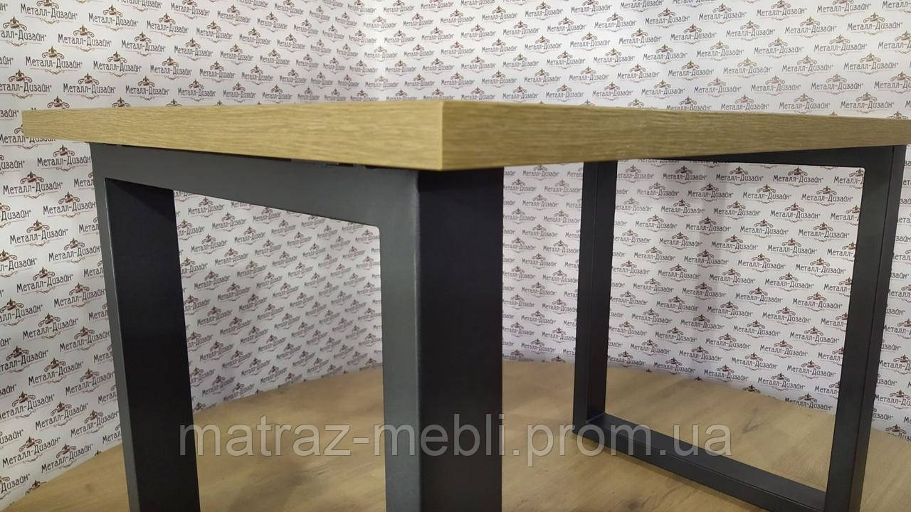 Стол прямоугольный обеденный Спот Оверхед в стиле Лофт, на металлических ножках, столешница размер 1200х7500 - фото 5 - id-p1431664684