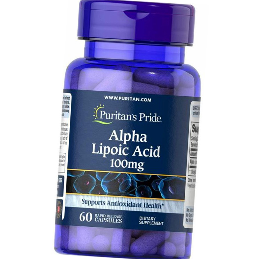 Альфа-ліпоєва кислота Puritan's Pride Alpha Lipoic Acid 100 mg 60 капсул