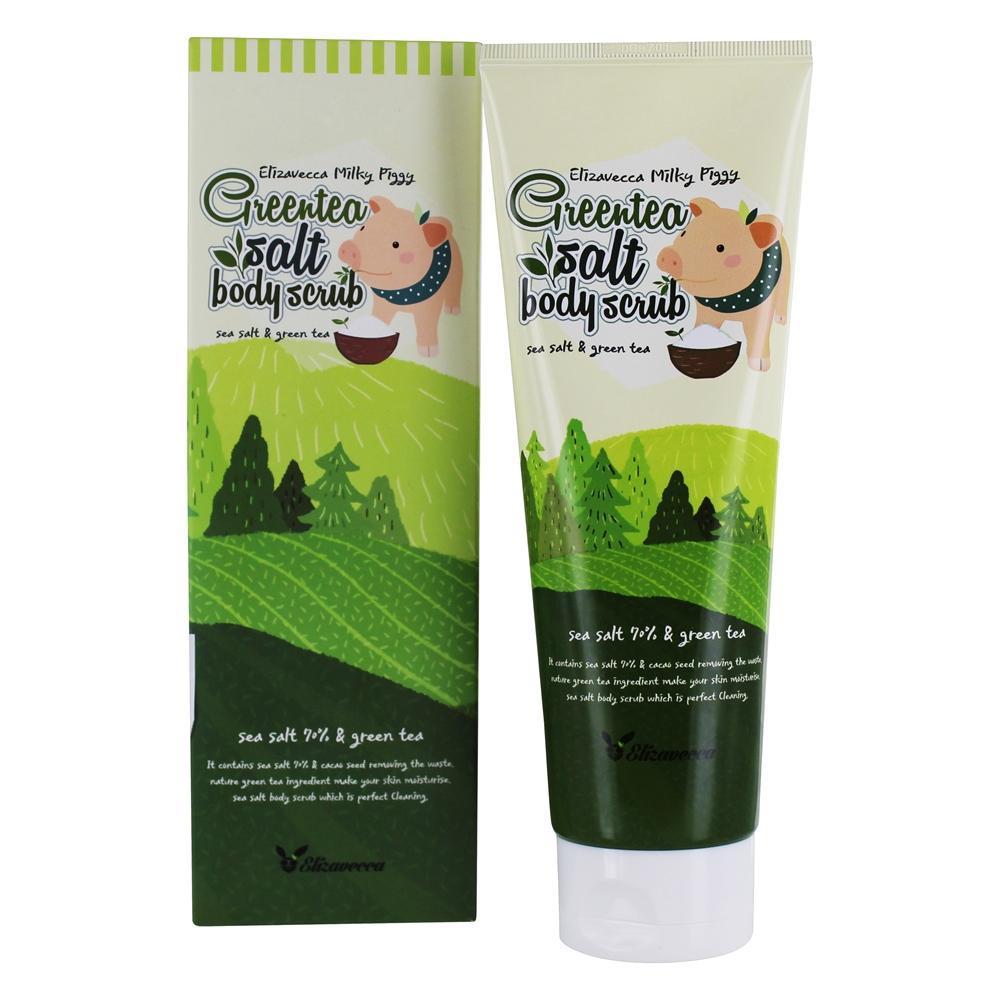 Скраб для тіла з екстрактом зеленого чаю Elizavecca Milky Piggy Greentea Salt Body Scrub 300 г