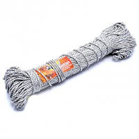 Шнур плетёный бытовой полипропиленовый с мягким наполнением 4,0мм 100м