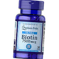 Біотин Puritan's Pride Biotin 7500 mcg 50 таблеток коензим R або вітамін H