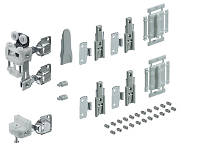 Комплект фурнитуры для складной двери без пружины Hettich Wing Line L вес 25 кг, открывание влево (923788001)