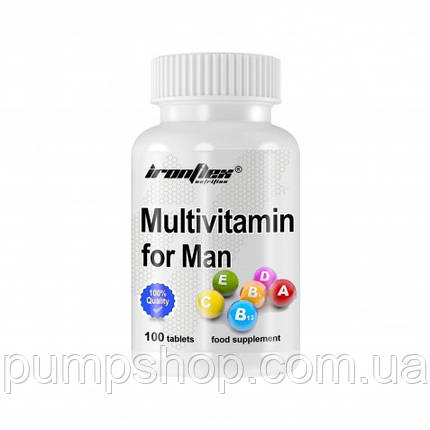 Вітаміни для чоловіків IronFlex Multivitamin For Men 100 таб., фото 1