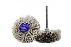 Абразивна нейлонова щітка P180. Щітка для шліфування, брашування дерева. Щітка для шліфування 3Д різі (ЧПУ)