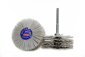 Абразивна нейлонова щітка P400. Щітка для шліфування, брашування дерева. Щітка для шліфування 3Д різі (ЧПУ)