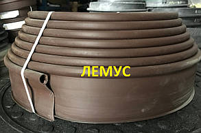 Бордюр садовий пластиковий "Кантрі" коричневий