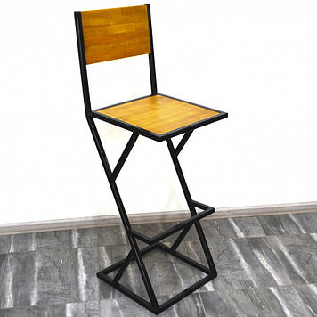 Стілець лофт барний зі спинкою Троян-3