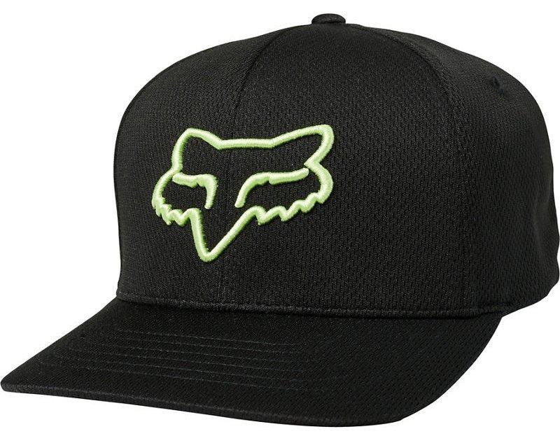 Кепка FOX LITHOTYPE FLEXFIT HAT [BLACK GREEN], S/M