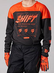 Дитяча мото джерсі SHIFT YOUTH WHITE LABEL FLAME JERSEY [FLO ORANGE], YM