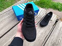 Чоловічі літні дихаючі кросівки Adidas Climacool Black чорні, фото 5