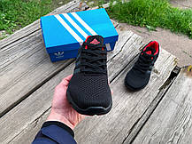 Чоловічі літні дихаючі кросівки Adidas Climacool Black Red чорні з червоним, фото 5