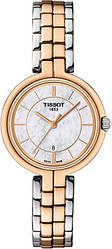 Годинники наручні жіночі биколорные Tissot FLAMINGO T094.210.22.111.00