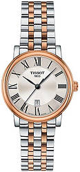 Годинники наручні жіночі биколорные Tissot CARSON PREMIUM LADY T122.210.22.033.01