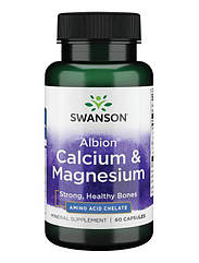 Swanson Calcium & Magnesium, Хелатний кальцій і магній (60 капс.)