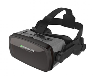 3D окуляри віртуальної реальності з навушниками Shinecon (гарнитура) VR SC-G07E Сірий
