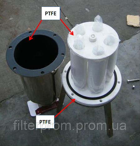 Фильтр корпус кислотостойкий с футированием PTFE для серной и соляной кислоты. - фото 2 - id-p214165556