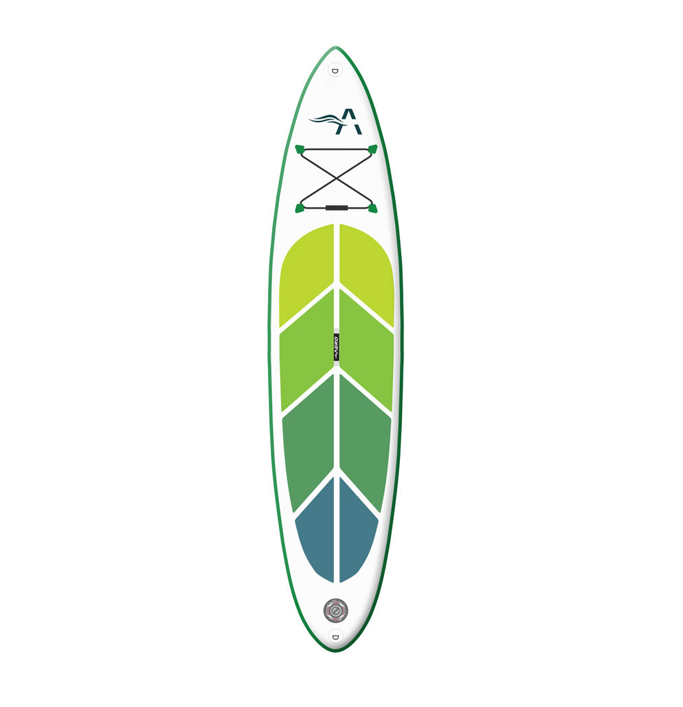 Надувная SUP доска AERO Board 10.6" (320x80x15см) Green - фото 2 - id-p1431750587