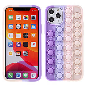 Чохол Pop It для iPhone 11 Pro силіконовий Поп Іт, Bubble, Фіолетовий