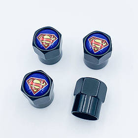 Захисні ковпачки на ніпеля SUPERMAN (Супермен) 4 шт чорні