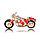 Брошь яскрава мотоцикл «Motobike», для байкерів, мотоциклістів (червона), фото 4